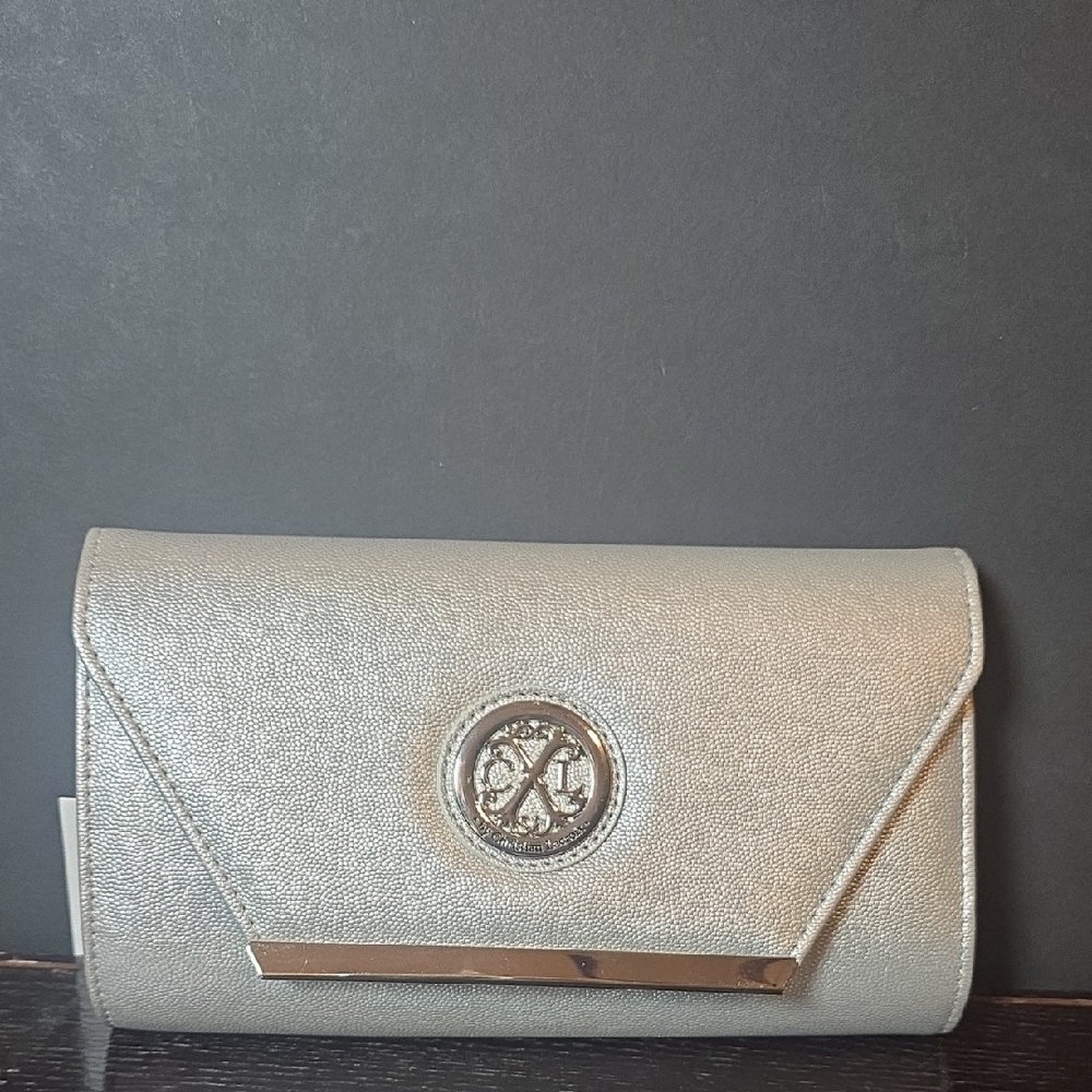 Christian Lacroix Metallic Silver Clutch